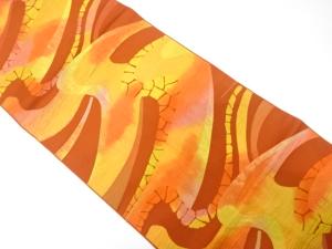 未使用品　流水模様織り出し　名古屋帯